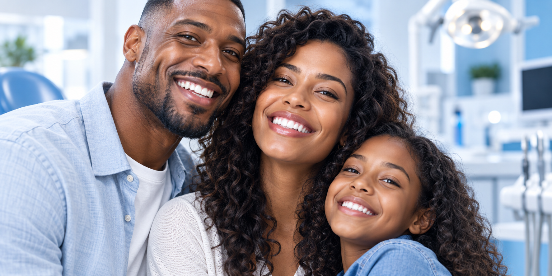 Smiling family